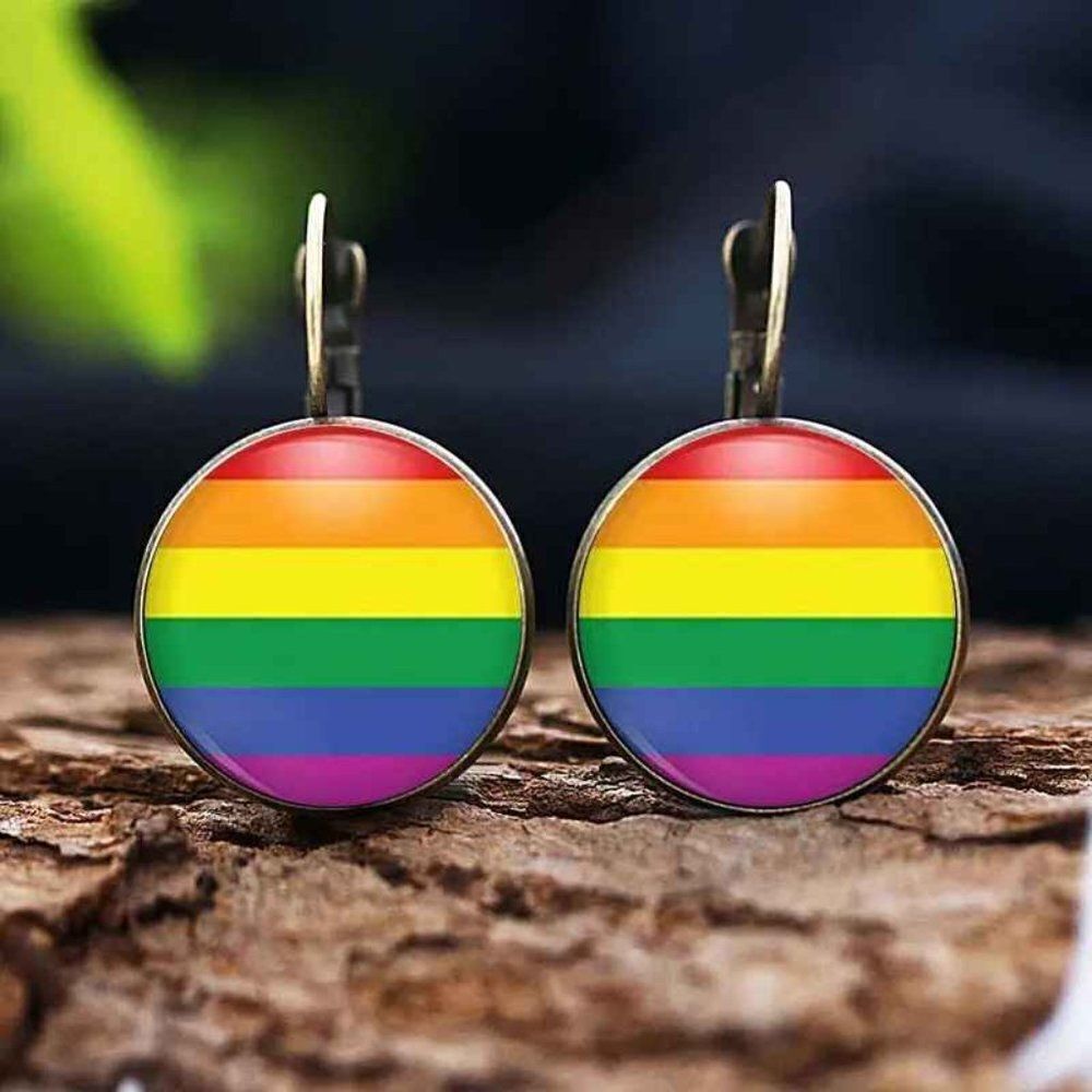 Lightweight  Rainbow Earrings NWOT‎